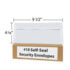 500 - Pack #10 Security Envelopes Self Seal Envelopes 4-1/8" x 9-1/2"